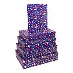 Набор коробок " Миленд "  5в1 Астронавты, 30*20*8см, 29*18*7см, 26*16*6см, 24*14*5см, 22*12*4см