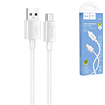 Кабель сетевой Type-C - Type-C " Hoco " X107 Favor белый, круглый, 1м, 60Вт, силикон