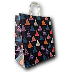 Пакет бумажный " ПЗБМ " 22*25*12см Геометрия, крученые ручки