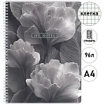 Тетрадь спираль А4 96л клетка " Феникс " Лепестки, офсет, обложка - мелованный картон, матовая ламинация, 1 дизайн в коробке