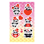 Наклейки " Мир открыток " 0-11 А6 Пандочка с сердечками, без отделки