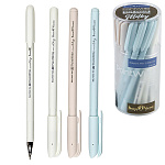 Ручка шариковая " Bruno Visconti " PointWrite.Milky, синяя 0,38мм, толщина письма 0,3мм, пластиковый корпус, покрытие soft-touch, цвет корпуса - ассорти multicolor, металлический наконечник, колпачок с клипом, сменный стержень, пластиковый тубус