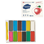 Пластилин " Я- Художник! " 12цв 240г со стеком, картонная упаковка