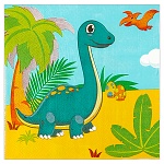 Салфетки " Веселуха " Динозаврики 12шт 33*33см