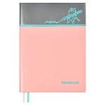 Записная книжка МАЛЫЙ ФОРМАТ А6+ интегральная 96л " Феникс " Кот, линия, обложка - пвх, сшивка, белый офсет, дизайнерский блок, съёмная обложка, карман на лицевой части обложки, 2 ляссе, индивидуальная упаковка, 135*188мм