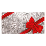 Конверт для денег " Мир поздравлений " 410 Без названия- Красный бант, 168*84мм, глянцевый УФ-лак, без текста