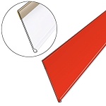 Ценникодержатель полочный самоклеящийся DBR39, длина 1м, красный