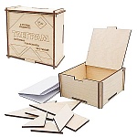 Игра логическая " Задира " Танграм, состав: деревянные элементы 7шт, деревянная упаковка 9,5*9,5*5см