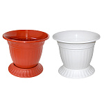 Кашпо " Милих " Венеция №1, 1л, h=120мм, d=145мм, пластик, ассорти (без возможности выбора цвета)