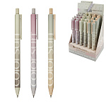 Ручка шариковая автоматическая " Bruno Visconti " ColorSurf. Morandi синяя 0,5мм, толщина письма 0,38мм, пластиковый корпус, покрытие soft-touch, цвет корпуса - multicolor, пластиковый клип, картонный дисплей