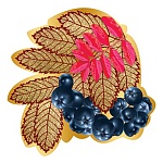 Украшение на скотче " Праздник " 170 Черноплодка, 146*146мм, цветные блестки в лаке