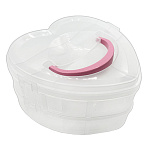 Контейнер пластиковый, 8 секций, 2 яруса, 15*15,5*7см, Сердце " Tukzar "