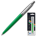 Ручка подарочная шариковая автоматическая " Parker " Jotter Originals Color Plastic Green СT, синяя 1мм, цвет корпуса-зеленый/серебряный, блистер