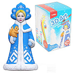 Набор для творчества Новогодний " Lori " Игрушка-раскраска - Снегурочка с белочкой. В наборе: фигурка из полипеноуретана, краски, кисть, картонная упаковка