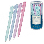 Ручка шариковая автоматическая " Bruno Visconti " PointClick.Zefir, синяя 0,38мм, толщина письма 0,36мм, пластиковый корпус, покрытие soft-touch, цвет корпуса - ассорти, пластиковый клип, пластиковый тубус