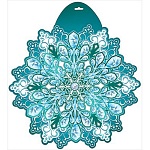 Украшение на скотче " Праздник " 938 Новогоднее- Снежинка, 346*346мм, вспененный скотч, глянцевый вд-лак