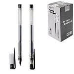 Ручка гелевая " Buro " Laconic, черная, 0,5мм, пулевидный пишущий узел, пластиковый корпус, сменный стержень 130 мм, картонная упаковка