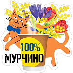 Украшение на скотче " Мир поздравлений " 150 100% Мурчино, 150*150мм