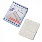 Палитра " Белые ночи " фарфоровая 75*85*14мм, 6 ячеек, прямоугольная