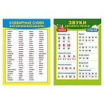 Плакат " Мир поздравлений " 410 А4 Словарные слова/Звуки русского языка, двусторонний