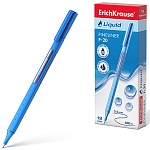 Ручка капиллярная (линер) " Erich Krause " Liquid F-20 синяя 0,4мм, на водной основе