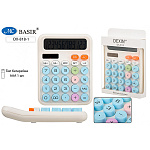 Калькулятор настольный 8 разрядов " Dexin " DX-818-1, 120*157*25мм, двойное питание, белый