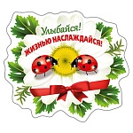 Магнит виниловый " Хорошо " 612 Улыбайся! 99*88мм