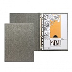 Папка " ДПС " Меню 4 кольцами серая 235*320мм, ПВХ