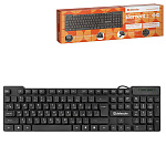 Клавиатура " Defender " Element HB-190, черная, проводное подключение USB, мембранная, 1,5м