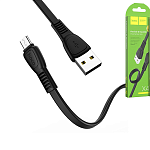 Кабель сетевой USB micro " Hoco " X40 Noah черный, 1м, 2,4А, силикон