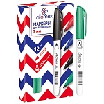 Маркер для доски " Attomex " зеленый 3мм пулевидный наконечник