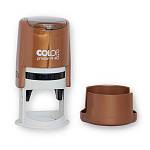 Оснастка для печати " Colop " d=41,5мм, корпус круглый, цвет корпуса бронза, крышка, Printer R40 bronze