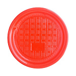 Тарелки одноразовые плоские 100шт d=205мм пластиковые красные