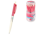 Ручка шариковая автоматическая " Bruno Visconti " HappyClick. FunColor. Кошка, синяя 0,5мм, толщина письма 0,38мм, пластиковый корпус, покрытие soft-touch, цвет корпуса - multicolor, пластиковый клип, пластиковый тубус