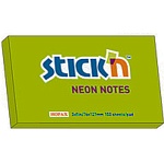 Блок самоклеящийся (стикеры) 76*127мм 100л неон, зеленый " Hopax "