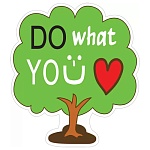 Украшение на скотче " Мир поздравлений " 150 Do what you love! 150*150мм