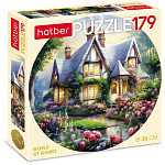 Пазлы " Hatber " 179элементов Милашка Манул d=30см, картонная упаковка