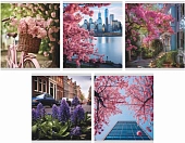 Тетрадь А5 48 л "Весна", 165х205 мм, на скобе, клетка, обложка - мелованный картон