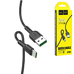 Кабель сетевой USB - Type-C " Hoco " X33 Surge черный, 1м, 5,0A, силикон