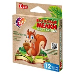 Мелки восковые " Луч " Мини Zoo 12цв шестигранные