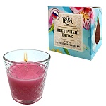 Свеча ароматизированная в стакане " РСМ " Цветочный Вальс, 130*78,5мм, время горения 30часов, гланцевая картонная коробка