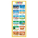 Закладка магнитная " Мир открыток " 2-89 Месяцы на английском, 61*184мм