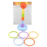 Кольцеброс " Toys " в наборе: основание 17*5,5см, кольца 5шт, пакет, европодвес