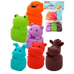 Набор для купания " Рыжий кот " Веселые зверята 6 шт, пакет, европодвес, 4,2*19,7*16,2см