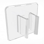 Клипса WB-Clip-90 усиленная для пластиковой рамки формата А6- А1 под углом 90 градусов, прозрачная, размер 35*35мм