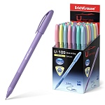 Ручка шариковая " Erich Krause " Ultra Glide Technology U-109 Pastel Stick&Grip синяя 1,0мм, толщина письма 0,3мм, треугольная, рифленый держатель, игольчатый пишущий узел, непрозрачный цветной корпус, картонная упаковка