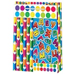 Пакет бумажный " Мир открыток " 18*22,7*10см Краски, карандаши, алфавит, ламинированный