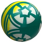 Мяч резиновый d=20см ассорти, накачанный, окрашивание по трафарету, без возможности выбора дизайна