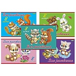 Альбом А4 8л " Hatber ECO " Пушистики (ассорти), на скобе, обложка- мелованный картон, блок- офсет 100г/м2, 1 дизайн в спайке, 5 дизайнов в коробке