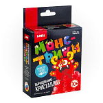 Выращивание кристаллов " Lori " Алхимик. Монстрики, Красный монстрик, в наборе: химический реактив, поддон для выращивания, картонная основа, декоративный картонный элемент, инструкция